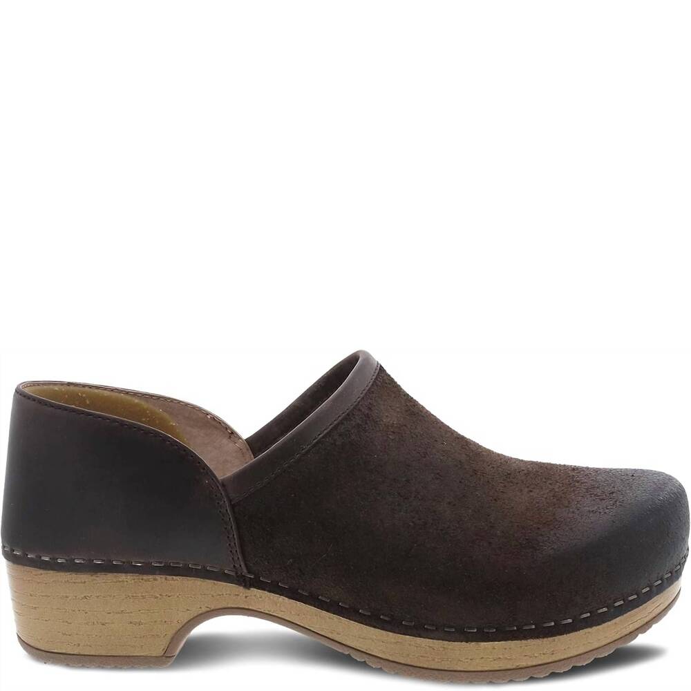 NEW DANSKO women's brenna burnished suede shoes in chocolate